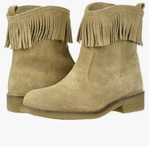 Polo Ralph Lauren  Suede Fringe Ankle Boots Zyla 2.5 girl